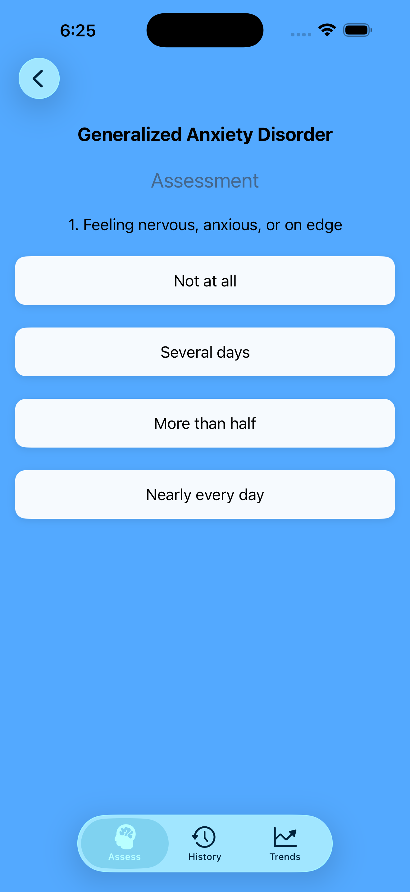 MoodBMI GAD-7 Assessment